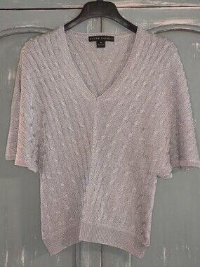 Ralph Lauren Black Label Metallic Silver Sweater